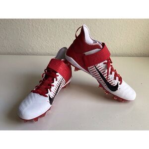 Nike Alpha Menace Pro 2 MID Football Cleats White Red BV3945-105 Men’s Sz 14